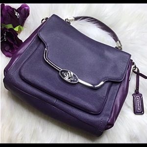 Coach Madison Sadie Flap Saffiano leather satchel